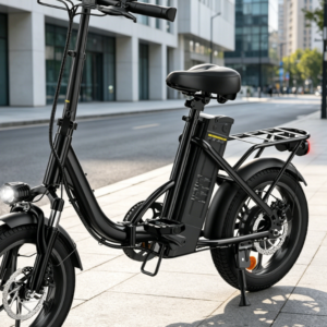 16" Step-Thru Folding E-Bike, 1000W Peak, 374.4Wh Removable Battery, 60 Miles Range, 20MPH